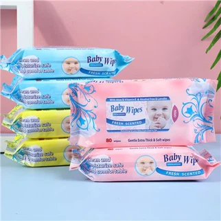 OEM Großhandel 80PCS extra dicke empfindliche Baby-Feuchttücher